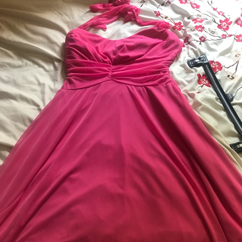 Pink halter dress